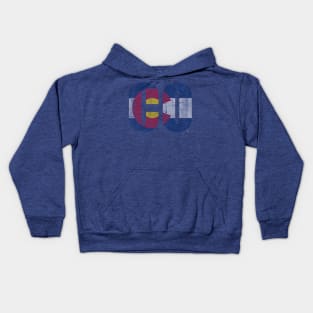 Retro CO Colorado Flag Kids Hoodie